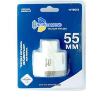 Коронка алмазная по керамограниту TRIO-DIAMOND 55 мм, m14, Vacuum Brazed, VB055