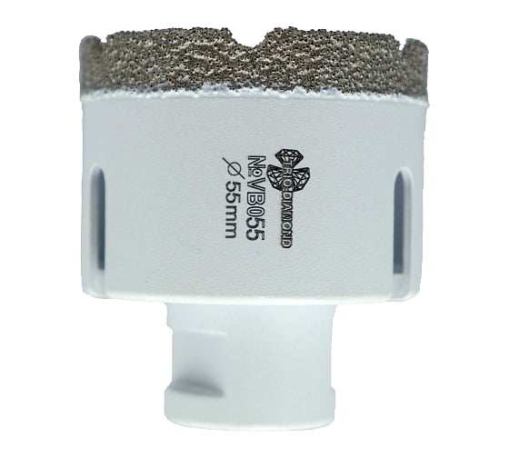 Коронка алмазная по керамограниту TRIO-DIAMOND Vacuum Brazed 55 мм, М14, VB055