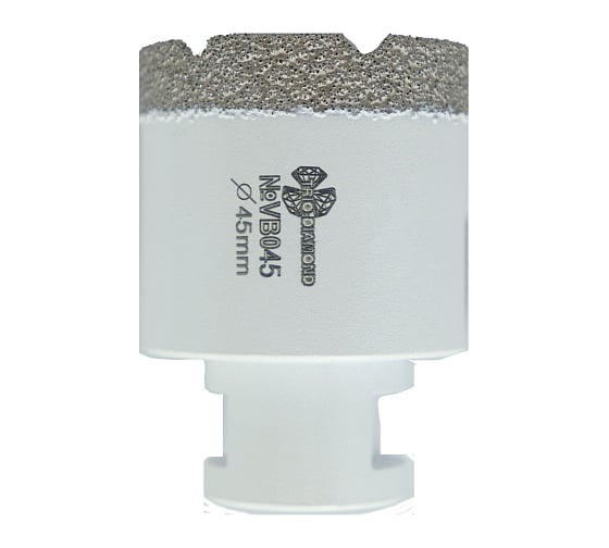 Коронка алмазная по керамограниту TRIO-DIAMOND Vacuum Brazed 45 мм, М14, VB045