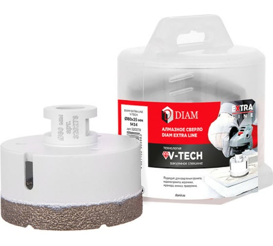 Сверло алмазное Extra Line V-TECH (80x35 мм; М14) DIAM 320278