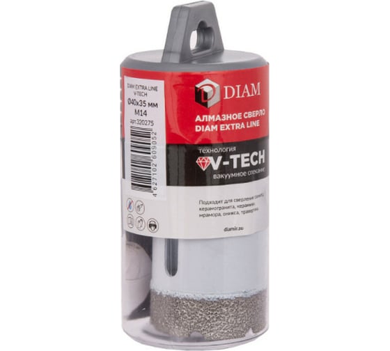 Сверло алмазное Extra Line V-TECH (40x35 мм; М14) DIAM 320275