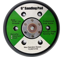 Диск-подошва шлифовальная Jeta PRO d150мм, 6 отверстий жесткая, липучка Velcro, крепление М 5/16/№41 1038A41