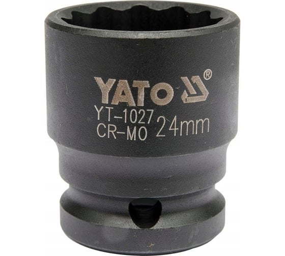 Головка торцевая ударная 12-гранная (24 мм; 1/2") YATO YT-1027