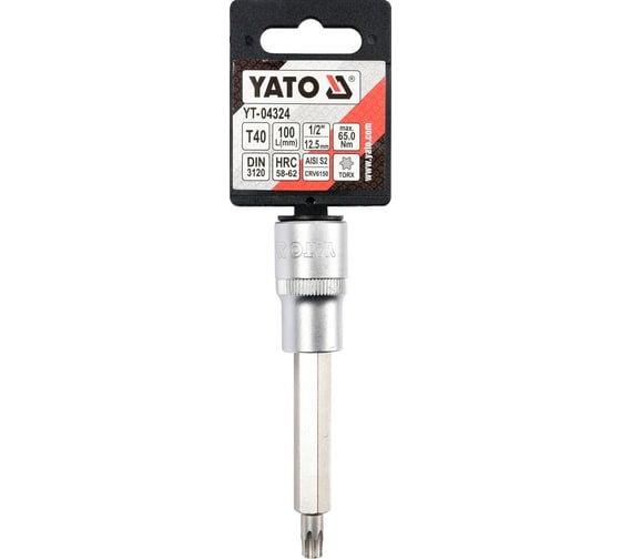 Головка торцевая с вставкой TORX (Т40; 100 мм; 1/2") YATO YT-04324