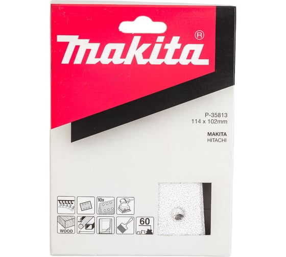 Бумага шлифовальная белая (10 шт; 93х102 мм; K60) Makita P-35813