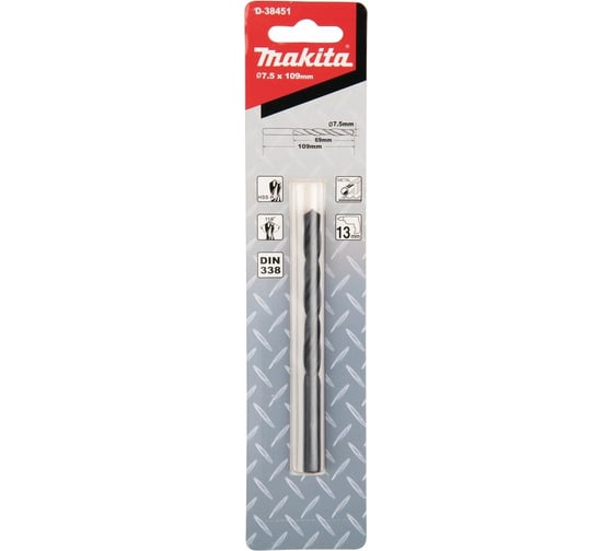 Сверло по металлу (7.5х109 мм; HSS-R) Makita D-38451