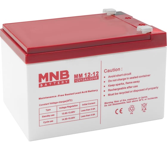 Аккумуляторная батарея MNB MM 12-12 УТ-00003175 1