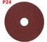 Фибровый шлифовальный круг (диск) Vitatools Р24, коричневыйF125-P24 2