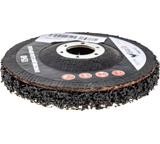 Диск зачистной Clean Strip Black 127х22 мм с фибровой оправкой BlackFox 12540