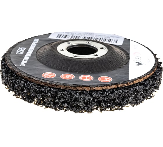 Диск зачистной Clean Strip Black 115х22 мм с фибровой оправкой BlackFox 12535