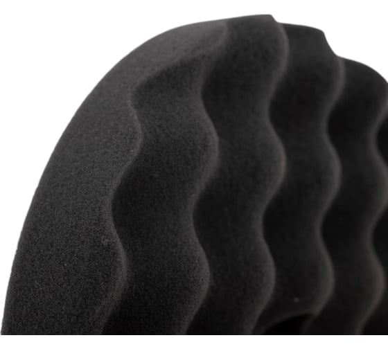 Круг полировальный поролоновый 150x30мм UFO Shine Protect мягкий рельефный черный H7 893410