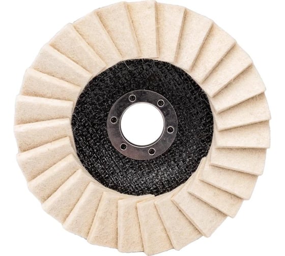 Круг полировальный лепестковый Diamond Industrial (КЛТ) 125x22.2 мм войлок натуральный DIDPOL12522 1