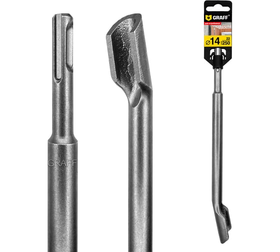 Зубило полукруглое (для штробления) GRAFF 14х250х22 мм SDS-plus 61425022 1