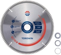 Диск пильный TORGWIN по алюминию 255х30мм. T120 (переходное кольцо 16/20/25,4мм.) white/ / T1708830H