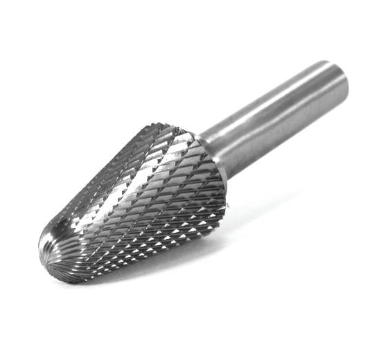 Борфреза сфероконическая (L) 22 твердосплавная Beltools ВК8 dхв-ка=10 мм Х-образная насечка ri.382.21 1