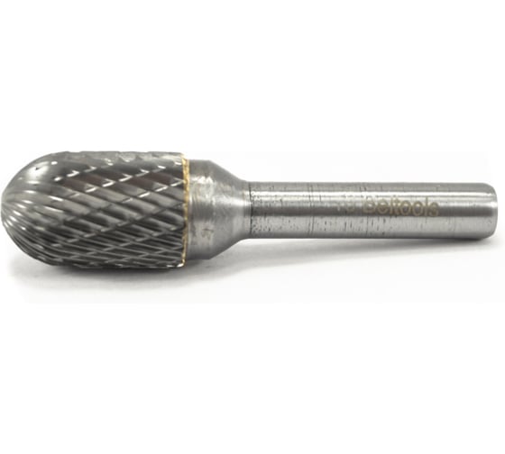 Бор-фреза сфероцилиндрическая Beltools (C) 12 твердосплавная ВК8 dхв-ка=6 мм Х-образная насечка ri.383.19 1