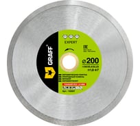Алмазный диск по керамограниту GRAFF 200x7х1.8х30/25.4/22.23 мм Expert 102007