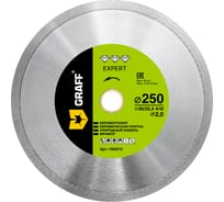 Алмазный диск по керамограниту GRAFF 250x10х2.0х30/25.4 мм Expert 1025010