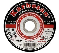 Диск отрезной по металлу Karbosan 115х1х22 Inox (3 шт) KAR-910380-3