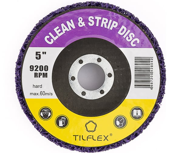 Зачистной коралловый диск TILFLEX на УШМ (Hard) Coral-Button Wheel (фиолетовый) 125 мм (100 шт) TL43/100 1