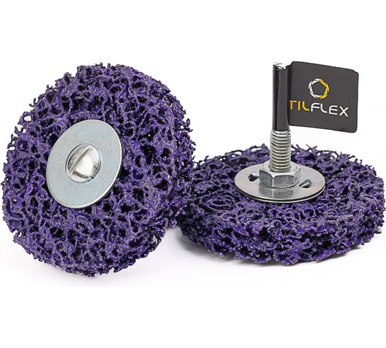Зачистной коралловый диск TILFLEX на шпинделе TILFLEX Coral-Button Wheel (фиолетовый), 75 мм (2 шт) TL83/2 1