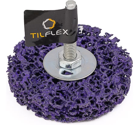 Зачистной коралловый диск TILFLEX на шпинделе Coral-Button Wheel (фиолетовый), 75 мм TL83