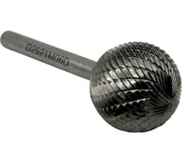 Бор-фреза твердосплавная TORNERI тип D252106 (сферическая), 25.0 мм, хвостовик 6 мм, одинарная насечка Т025360