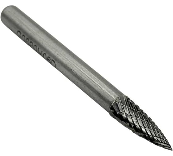 Бор-фреза твердосплавная TORNERI тип G062006 (сфероконическая с заостренным концом), 6.0 мм, хвостовик 6 мм, двойная насечка Т025367 1