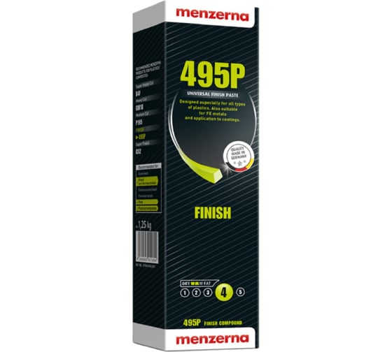 Полировальная паста Menzerna Rapid polishing paste 495 P для полировки металлов, твердых покрытий и жестких лаков 07006.050.001 1