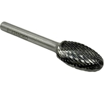 Бор-фреза твердосплавная TORNERI тип E142506 (овальная), 14.0 мм, хвостовик 6 мм, двойная насечка Т025361
