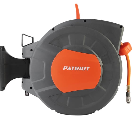 Шланг пневматический армированный на автоматической катушке Patriot PHC 15/16H (прямой, гибрид, 15 м, 10х16 мм, 20/60 бар) 520002440