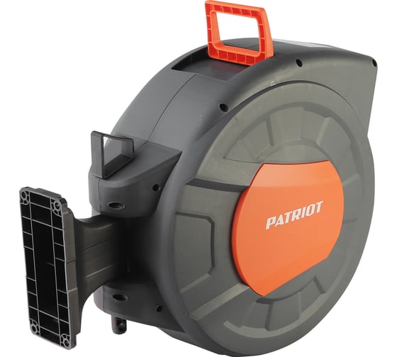 Шланг пневматический армированный на автоматической катушке Patriot PHC 15/16H (прямой, гибрид, 15 м, 10х16 мм, 20/60 бар) 520002440