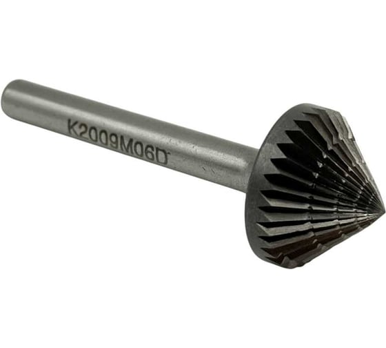 Бор-фреза твердосплавная TORNERI тип K200906 (коническая), 20.0 мм, хвостовик 6 мм, двойная насечка Т025378 1