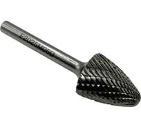 Бор-фреза твердосплавная TORNERI тип F202506 (сфероконическая), 20.0 мм, хвостовик 6 мм, двойная насечка Т025364