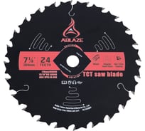 Диск для резки дерева, акрила, фанеры, плитки, композитных настилов, винила, пластика TEBON ABLAZE TWG0725T24