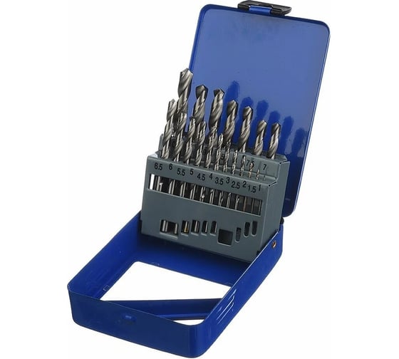 Набор сверл по металлу HSS 19 шт, 1-10 мм Vertextools 0987-19