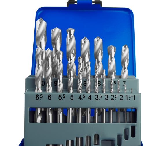 Набор сверл по металлу HSS 19 шт, 1-10 мм Vertextools 0987-19