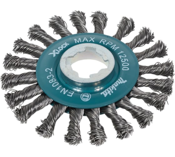 Щетка проволочная дисковая (115 мм; 0.5 мм; X-lock; толстые пучки) Makita D-73405