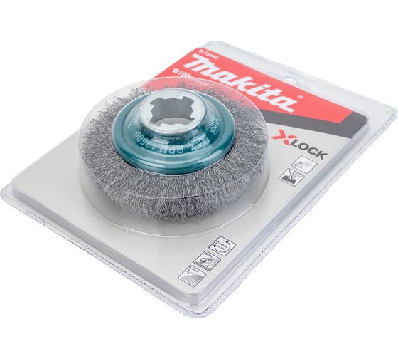 Щетка проволочная гофрированная конусная (100 мм; 0.3 мм; X-lock) Makita D-73449