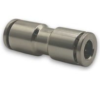 Соединитель цанговый прямой Контактная Механика трубка 6 и 6мм KEMU06-A