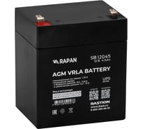 АКБ свинцово-кислотная RAPAN SB 12045 тип AGM 12V 4,5Ач Iзар.1,35А, ножевые клеммы 9162