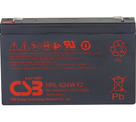 Аккумулятор для ИБП CSB HRL634W F2 FR УТ-00000123