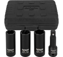 Головки ударные двухсторонние Patron набор 4 предмета, 1/2 (6 граней) P-4267(65902)
