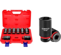 Набор торцевых головок EMTOP 8 шт.: 26-38 мм, 3/4"DR EMSSD34082L