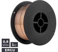 Проволока сварочная ПТК MIG, медь ERCU, 0.8 мм, 1.0 кг СК-00043926