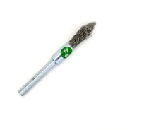 Щетка концевая точечная EuroBrush тип 122P Д9,5x30x86 с хв-м д6x38, ворс гофр нерж сталь 0,30, до 12000 об/мин (код 13-089) EB-E10SS2