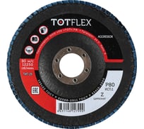 Диск шлифовальный TOTFLEX КЛТ AGGRESSOR 1 125x22 Z P80 3шт 4631178314949