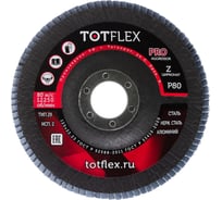 Диск шлифовальный TOTFLEX КЛТ AGGRESSOR-PRO 2 125x22 Z P80 3шт 4631178314918