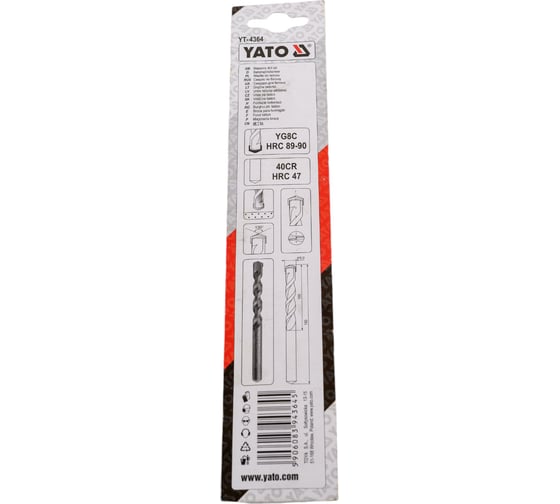 Сверло по бетону 6х150 мм YATO YT-4364