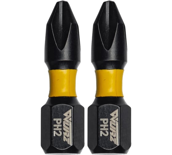 Бита торсионная магнитная WURZ PH2, 25мм, 2шт/блистер 2400-2 1